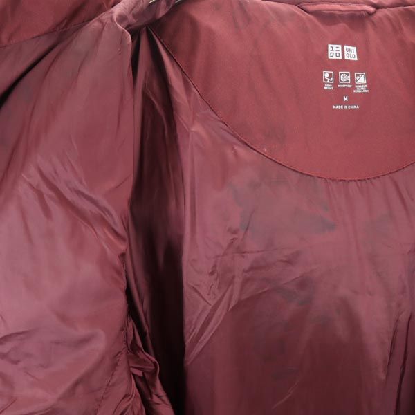 UNIQLO ユニクロ シームレス ダウンジャケット M ワイン 212-409124 レディース