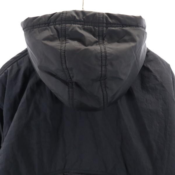 NIKE ナイキ 90s 00s 白タグ オールド ナイロン 中綿ジャケット L(14-16) ブラック 裏メッシュ ロゴ刺繍 キッズ