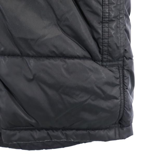 NIKE ナイキ 90s 00s 白タグ オールド ナイロン 中綿ジャケット L(14-16) ブラック 裏メッシュ ロゴ刺繍 キッズ