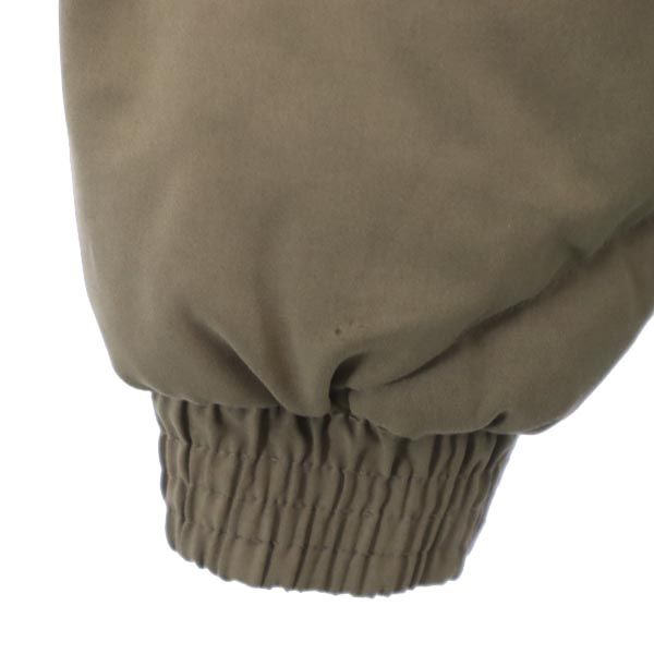 LANCEL ランセル バックロゴ ダウンジャケット M カーキ系 刺繍 レディース