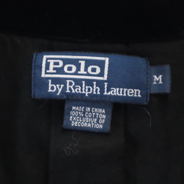 ポロバイラルフローレン スウェット ジャケット M ブラック Polo by Ralph Lauren ワッペン ロゴ メンズ