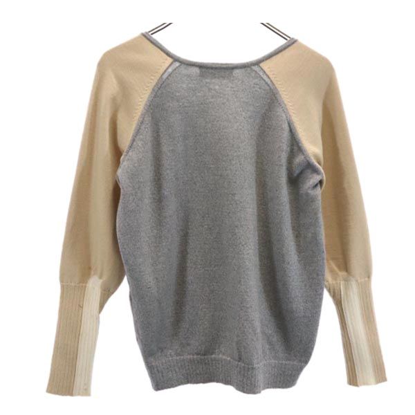 FOB FELIPE OLIVEIRA BAPTISTA フェリペオリヴェイラバティスタ 長袖 ウール100% Vネック ニット セーター S グレー系 レディース