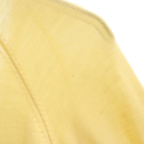 Munsing wear マンシングウェア 長袖 ニット カーディガン S イエロー系 ゴルフ ロゴ メンズ