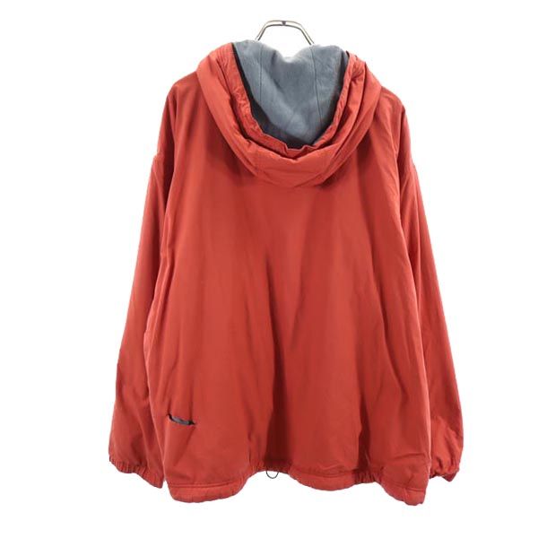 モンベル アウトドアジャケット M オレンジ系 mont-bell ロゴ刺繍 裏フリース メンズ