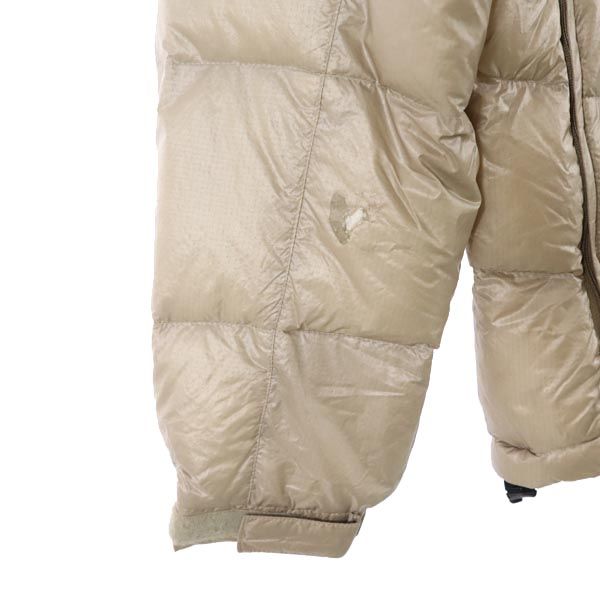 Columbia コロンビア アウトドア ダウンジャケット L ベージュ系 ロゴ刺繍 コンパクトジャケット メンズ