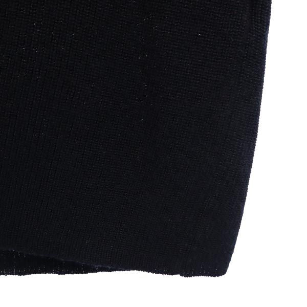 Pierre Cardin ピエールカルダン 半袖 コットン ニット L ブラック せーター カットソー レディース
