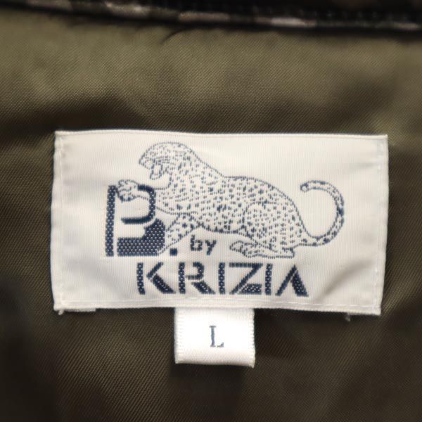 KRIZIA クリツィア レオパード 中綿ジャケット L ダークグリーン レディース