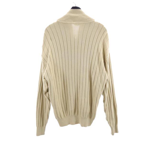 PIA SPORTS ピアスポーツ 日本製 ニット 切替 ハーフジップ ジャケット 4 ブラウン系 刺繍 メンズ