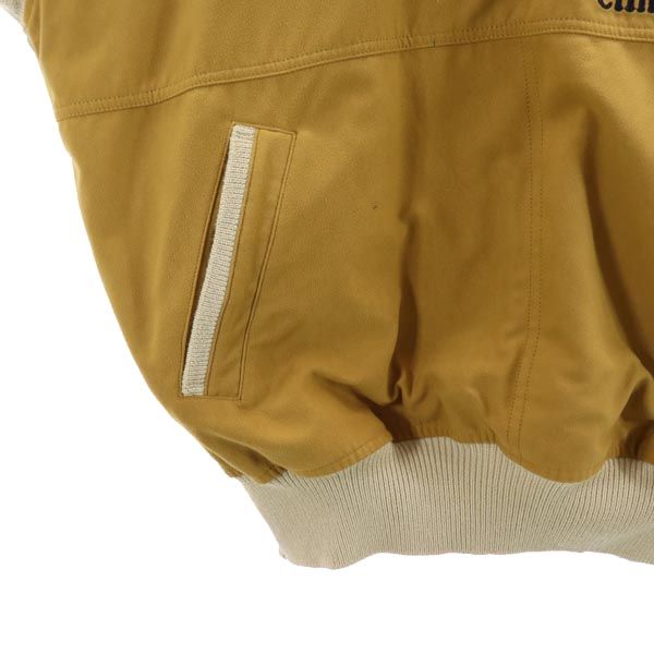 PIA SPORTS ピアスポーツ 日本製 ニット 切替 ハーフジップ ジャケット 4 ブラウン系 刺繍 メンズ