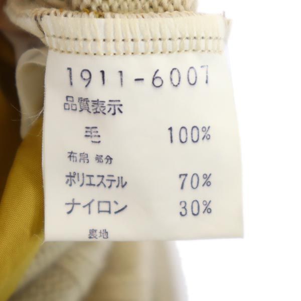 PIA SPORTS ピアスポーツ 日本製 ニット 切替 ハーフジップ ジャケット 4 ブラウン系 刺繍 メンズ