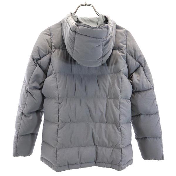 MARMOT マーモット アウトドア ダウンジャケット S グレー系 フード ロゴ レディース