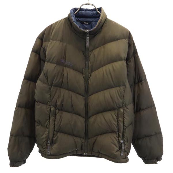 Columbia コロンビア アウトドア ダウンジャケット M ブラウン系 ロゴ メンズ