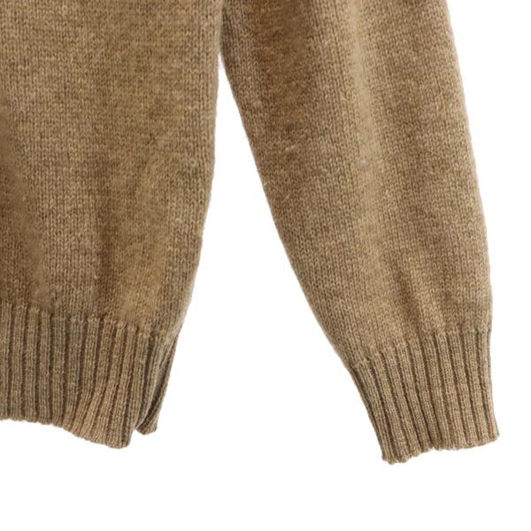 McGregor マクレガー ウールブレンド 長袖 セーター ニット M ブラウン バスケットボタン メンズ