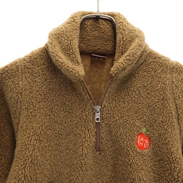 COUNTRY WEAR カントリーウェア ハーフジップ プルオーバー ボアジャケット ブラウン フリース レディース