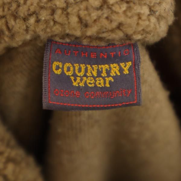 COUNTRY WEAR カントリーウェア ハーフジップ プルオーバー ボアジャケット ブラウン フリース レディース