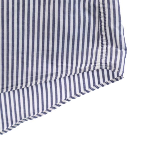 BURBERRY BLACK LABEL バーバリーブラックレーベル 三陽商会 日本製 ストライプ 長袖 ボタンダウンシャツ 40 ブルー系 メンズ