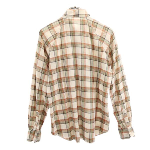 GAP ギャップ 80s ヴィンテージ チェック柄 長袖 シャツ ベージュ系 メンズ