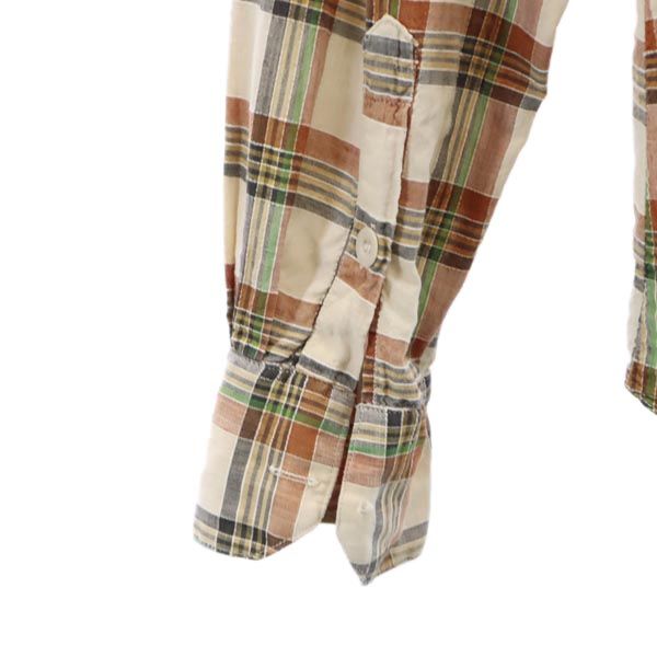 GAP ギャップ 80s ヴィンテージ チェック柄 長袖 シャツ ベージュ系 メンズ