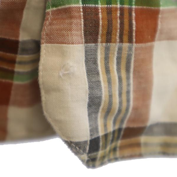 GAP ギャップ 80s ヴィンテージ チェック柄 長袖 シャツ ベージュ系 メンズ