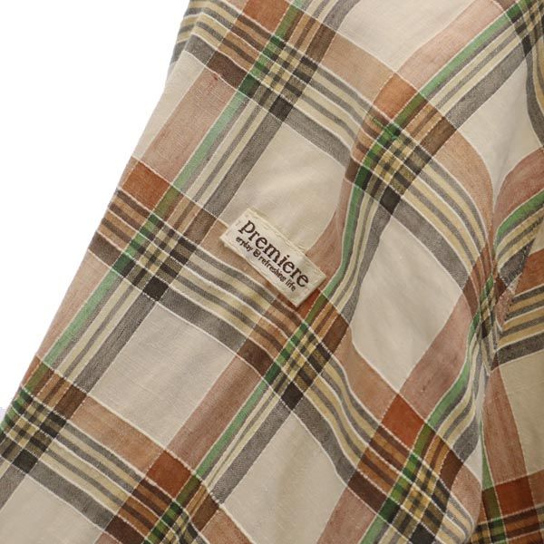 GAP ギャップ 80s ヴィンテージ チェック柄 長袖 シャツ ベージュ系 メンズ