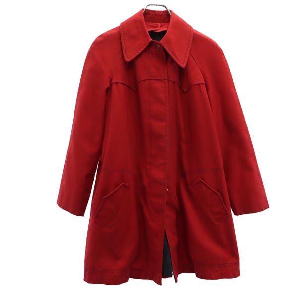 LONDON FOG ロンドンフォグ 80s ヴィンテージ ステンカラーコート 6 レッド レディース