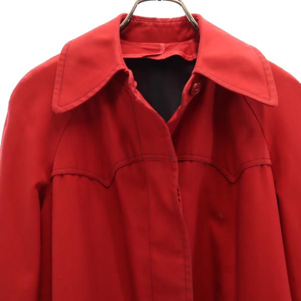 LONDON FOG ロンドンフォグ 80s ヴィンテージ ステンカラーコート 6 レッド レディース