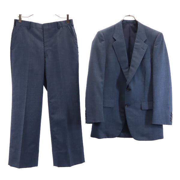 Pierre Cardin ピエールカルダン ウール スーツ 上下 セットアップ 92A5 ブルー系 テーラードジャケット パンツ メンズ