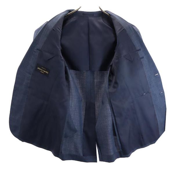 Pierre Cardin ピエールカルダン ウール スーツ 上下 セットアップ 92A5 ブルー系 テーラードジャケット パンツ メンズ