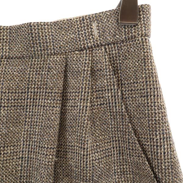 DAKS ダックス ウールブレンド スカートスーツ 上下 セットアップ 7AB2/63-90 ブラウン系 テーラードジャケット レディース