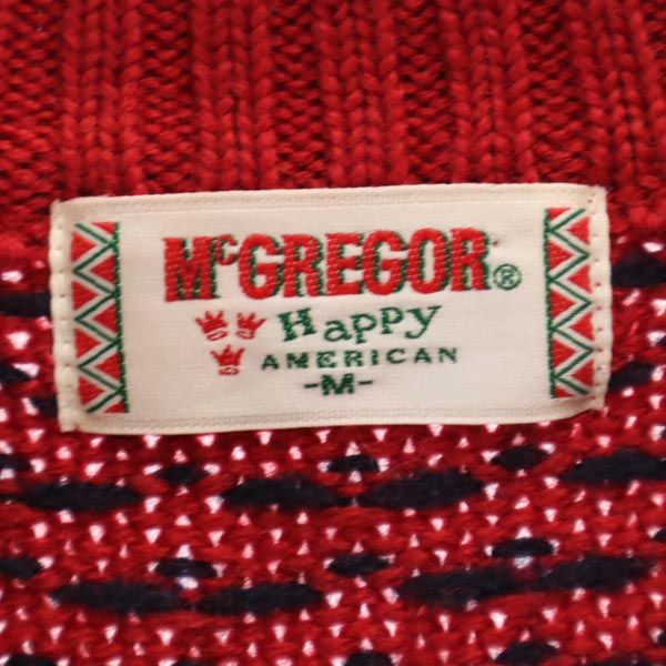 McGregor マックレガー 日本製 ニット ジップジャケット M レッド系 メンズ