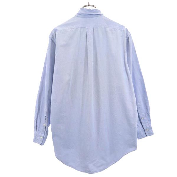 ラルフローレン 長袖 ボタンダウンシャツ 15.5/33 ブルー系 RALPH LAUREN ロゴ刺繍 メンズ