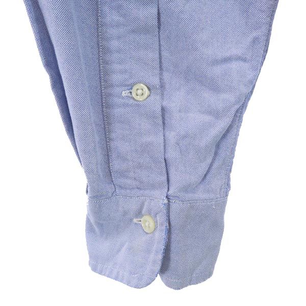 ラルフローレン 長袖 ボタンダウンシャツ 15.5/33 ブルー系 RALPH LAUREN ロゴ刺繍 メンズ