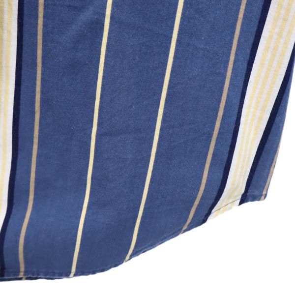 BASIC EDITIONS ベーシックエディションズ ストライプ 長袖 ボタンダウンシャツ M ブルー系 メンズ