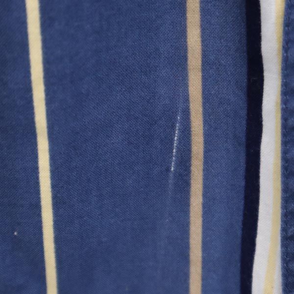 BASIC EDITIONS ベーシックエディションズ ストライプ 長袖 ボタンダウンシャツ M ブルー系 メンズ