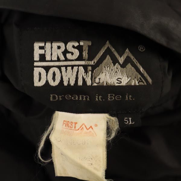 FIRSTDOWN ファーストダウン リバーシブル ダウンジャケット 5L ブラック系 メンズ