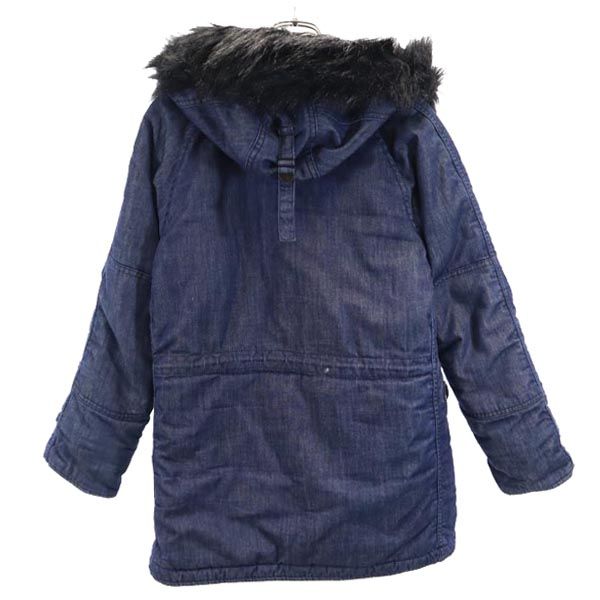 ALPHA INDUSTRIES INC アルファインダストリーズ 中綿 デニム フライトジャケット S ファー フード メンズ