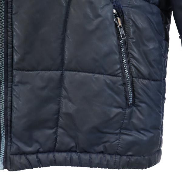 イタリア製 2way 中綿ジャケット 46 ネイビー×レッド ベスト メンズ
