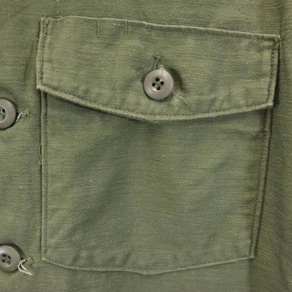 アメリカ軍 70s DSA 長袖 ミリタリーシャツ 14 1/2 カーキ US ARMY メンズ