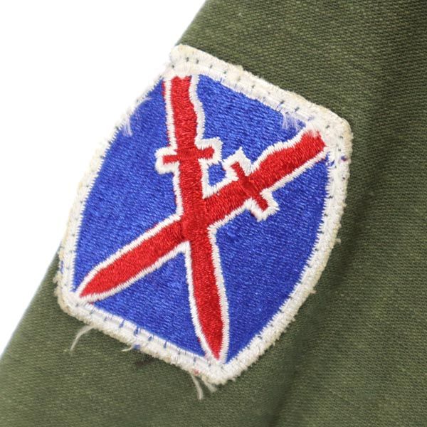 アメリカ軍 70s DSA 長袖 ミリタリーシャツ 14 1/2 カーキ US ARMY メンズ