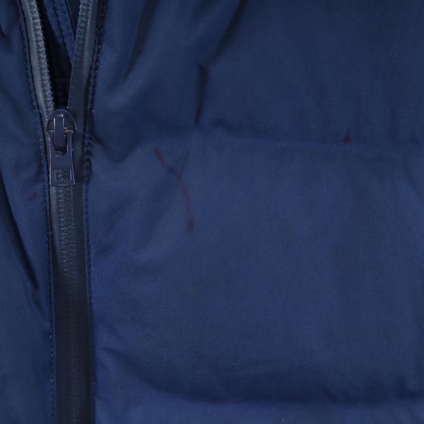 ユニクロ シームレス ダウンジャケット S ブルー UNIQLO フード メンズ