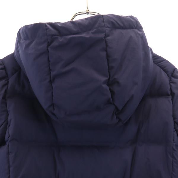 UNIQLO ユニクロ シームレス ダウンジャケット L ネイビー フード レディース