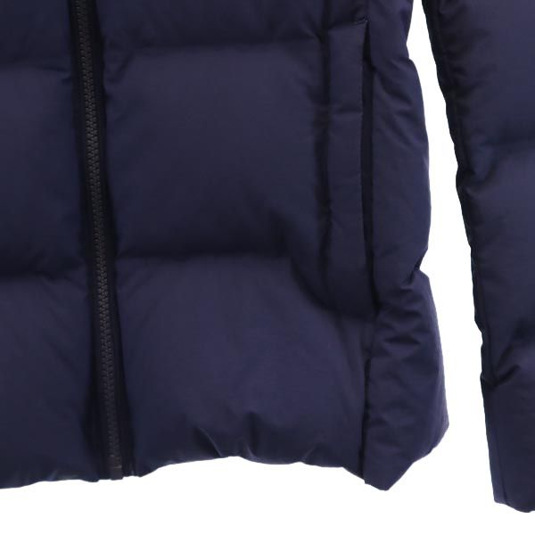 UNIQLO ユニクロ シームレス ダウンジャケット L ネイビー フード レディース