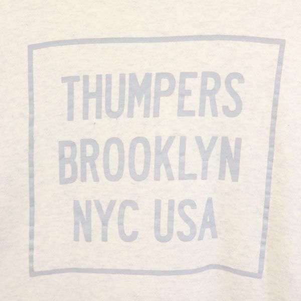THUMPERS サンパース バックプリント 長袖 スウェット M ライトグレー 日本製 トレーナー メンズ