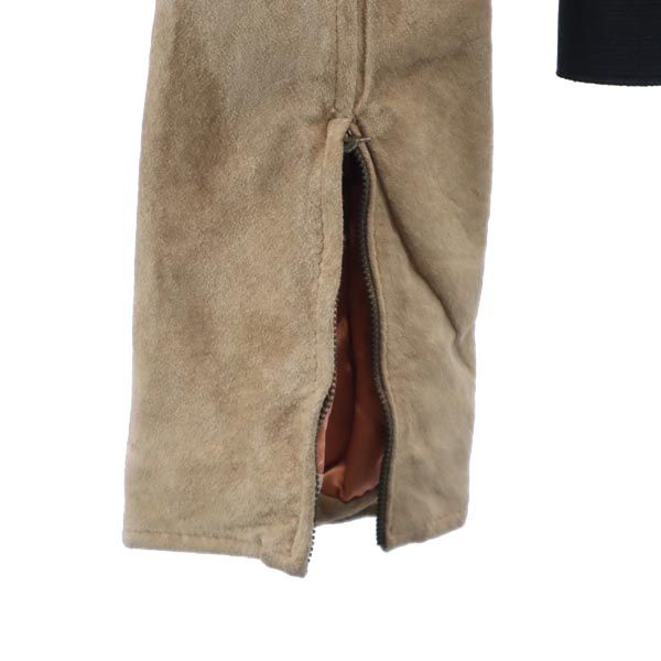 KENZO ケンゾー 中綿 豚革 レザージャケット F ベージュ 本皮 レディース