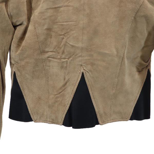 KENZO ケンゾー 中綿 豚革 レザージャケット F ベージュ 本皮 レディース