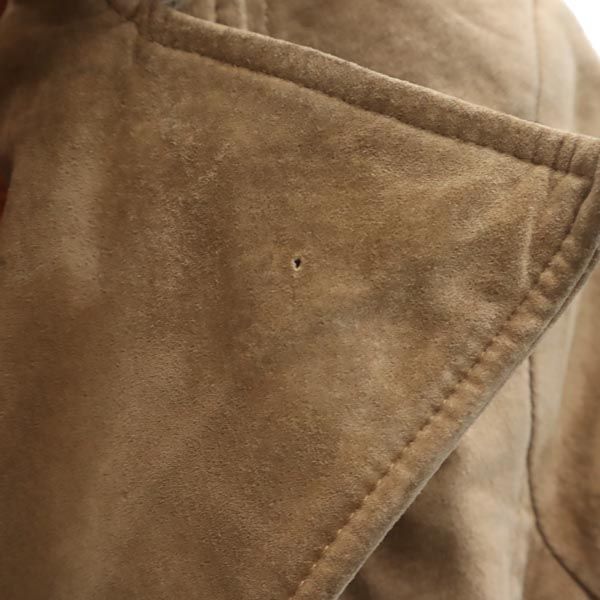 KENZO ケンゾー 中綿 豚革 レザージャケット F ベージュ 本皮 レディース