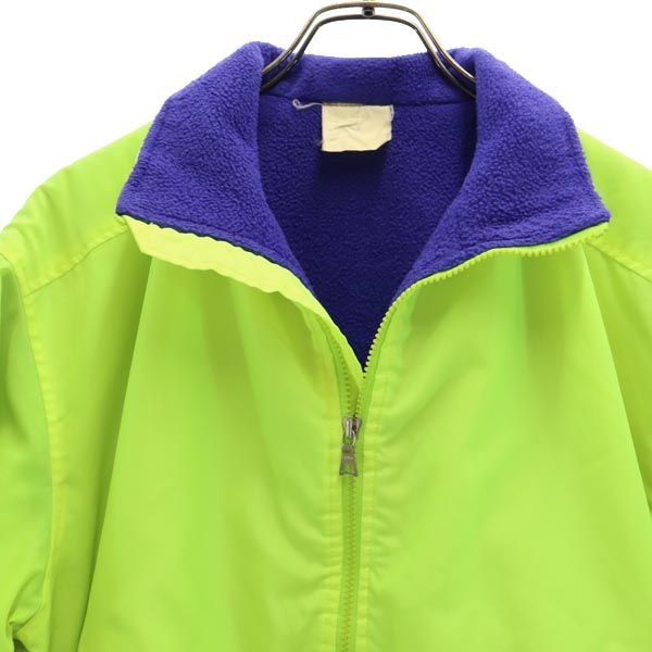 HELLY HANSEN ヘリーハンセン 80s ヴィンテージ スポーツジャケット 蛍光黄 裏フリース素材 メンズ