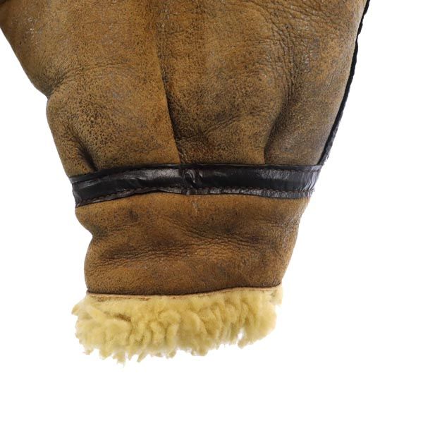 アヴィレックス USA製 B-3 長袖 シープスキン フライトジャケット 40 ブラウン系 AVIREX ムートン US ARMY メンズ