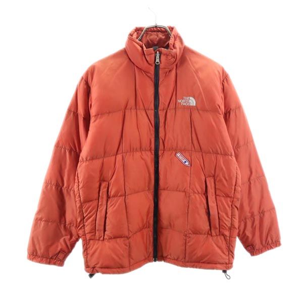 THE NORTH FACE ノースフェイス ND18100 アウトドア 長袖 ナイロン ダウンジャケット S レッド系 ロゴ メンズ