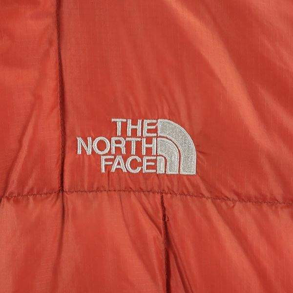 THE NORTH FACE ノースフェイス ND18100 アウトドア 長袖 ナイロン ダウンジャケット S レッド系 ロゴ メンズ